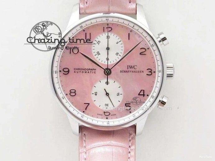 MIROTIME 0120 Portuguese Real PR IW500126 ZF 1:1 Best Edition Grey Red Dial On Black Leather Strap A52010 V Resilient 7333